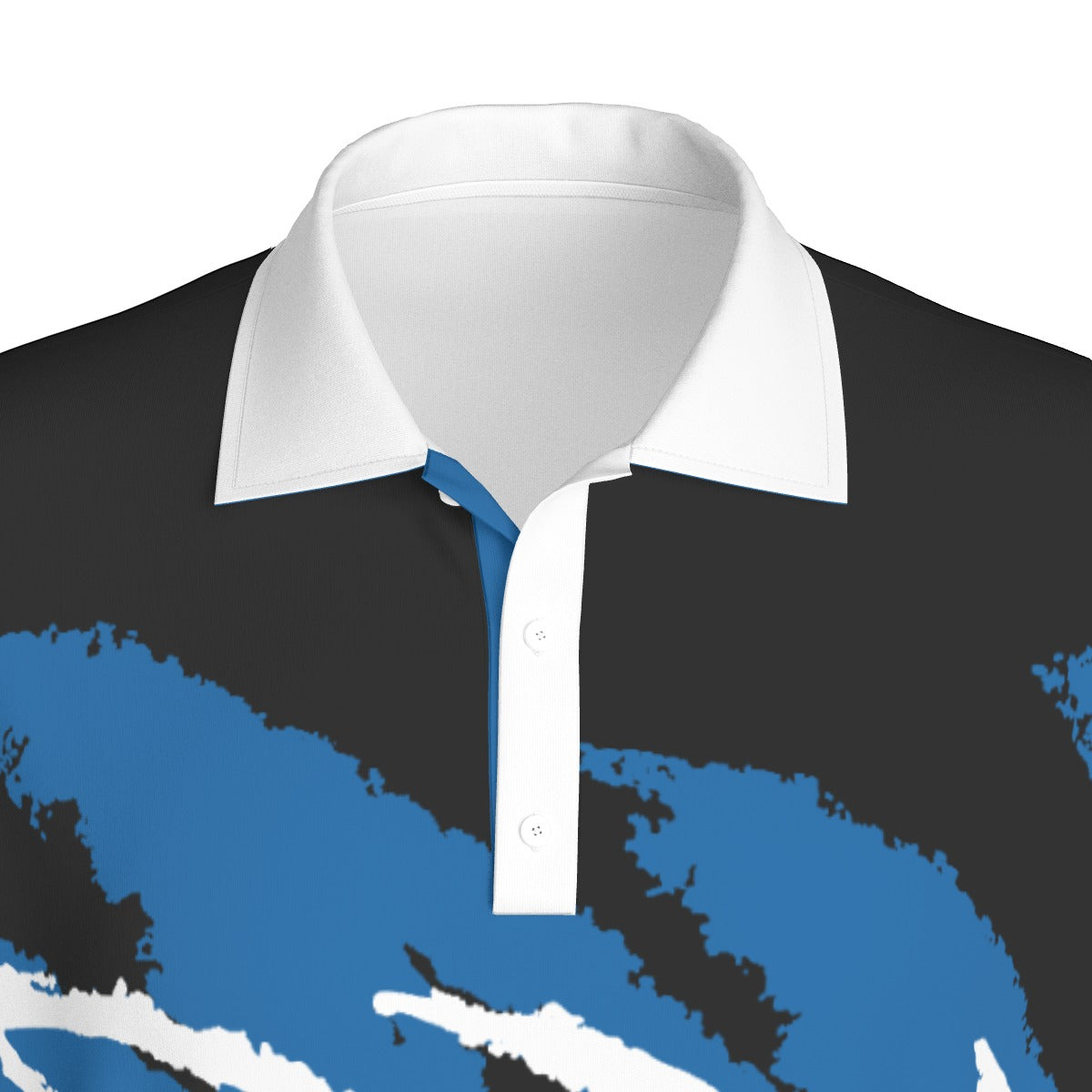 Durham Nights Jazz Golf Polo by Not Bad Pretty Good, navy blue polo shirt with subtle jazz-themed embroidery and classic fit.
