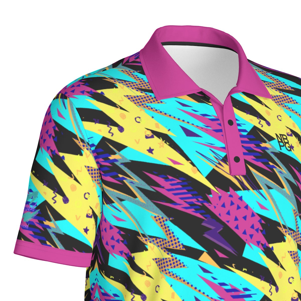 Yoycol Swingwave Polo shirt, men's casual short sleeve polo with a striped pattern and classic collar, in navy and white.
