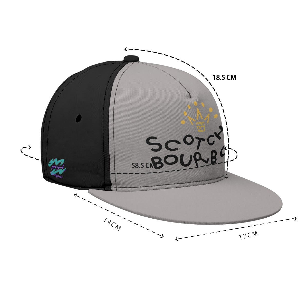 Scotch & Bourbon Snapback Hat - Not Bad Pretty Good