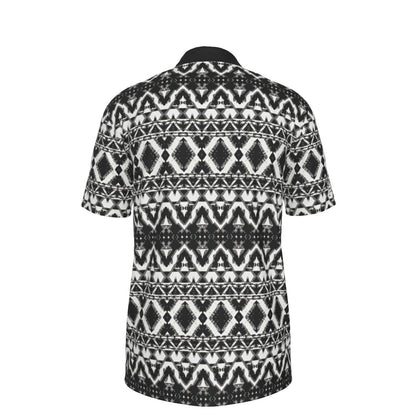 Black Mesa Golf Polo by Yoycol, men's black polo shirt with a classic fit and breathable fabric, suitable for golf or casual wear.