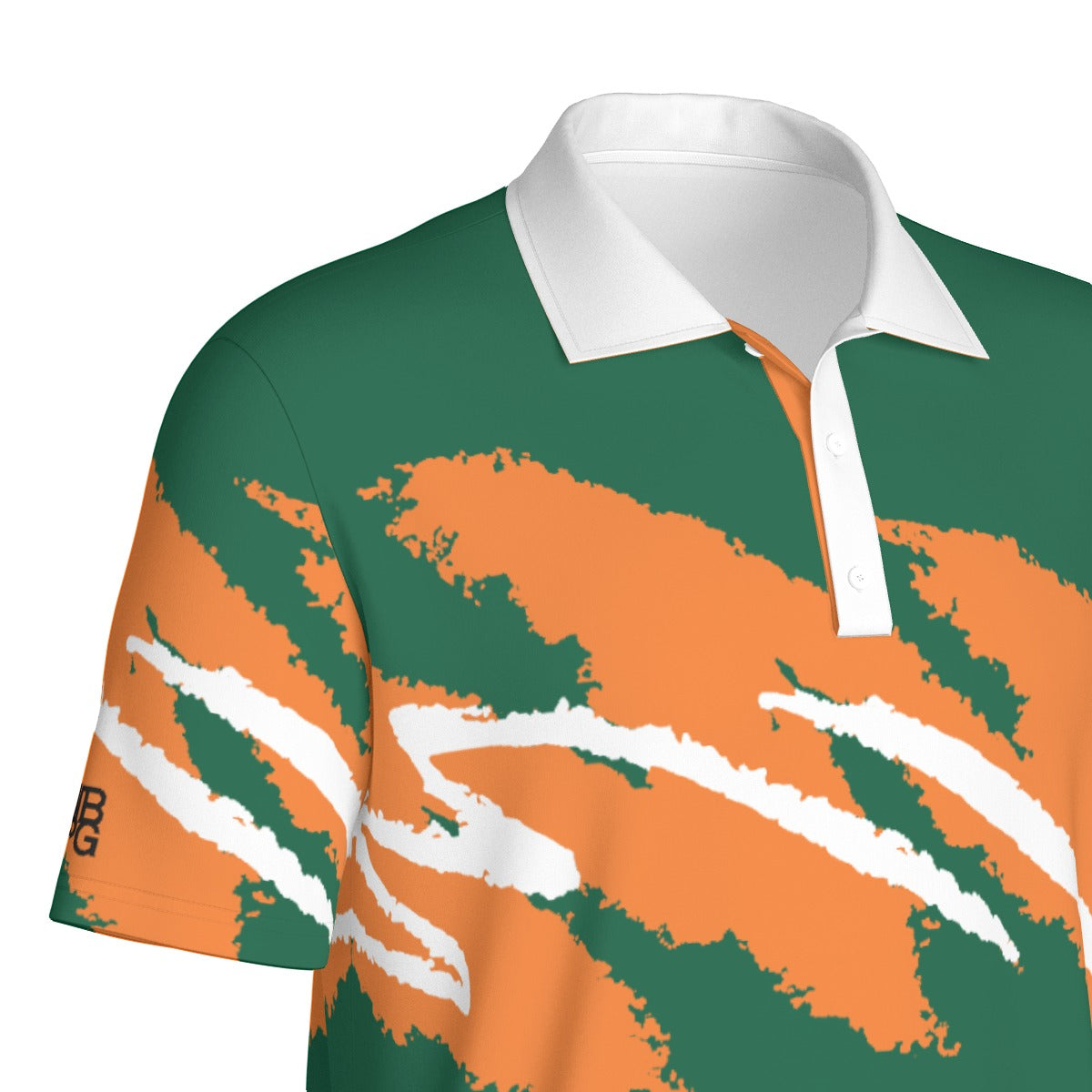 Gables Green Jazz Golf Polo by Not Bad Pretty Good, showing the polo shirt with a collar and green color on a plain background.