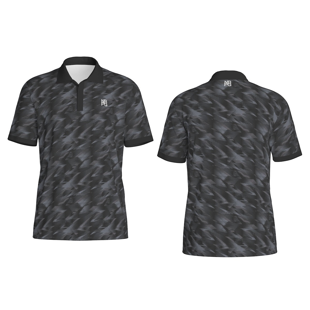 Yoycol Smoke Screen Polo shirt in black with collar and short sleeves, casual men's polo in a sleek design