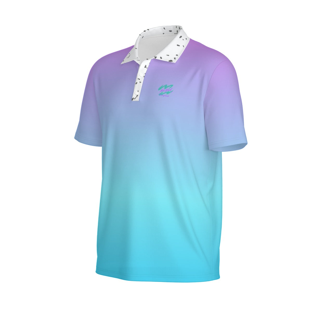 Yoycol fade gradient polo shirt with short sleeves, featuring a smooth color transition in a modern design.