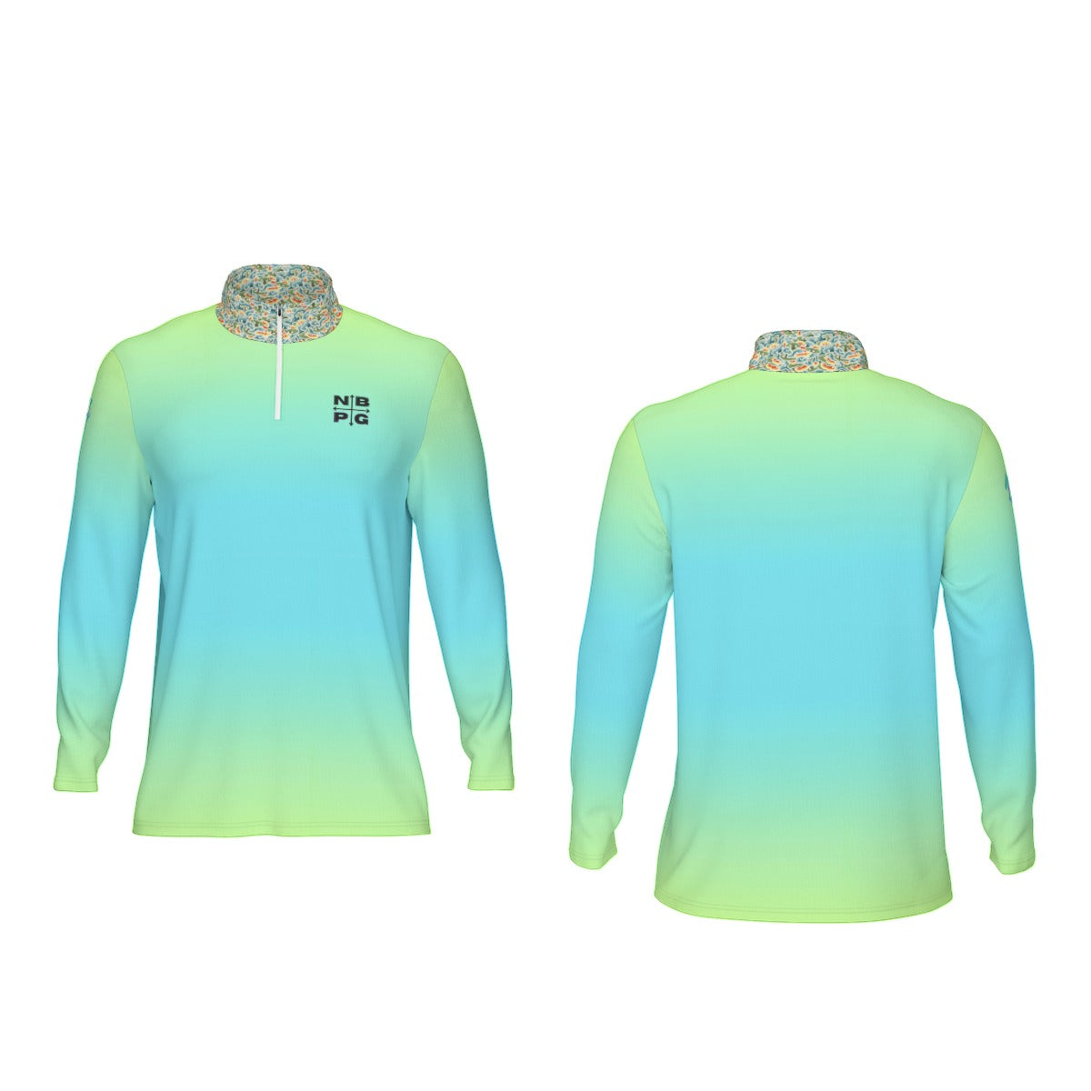 Lime Fusion Gradient Quarter Zip - Not Bad Pretty Good