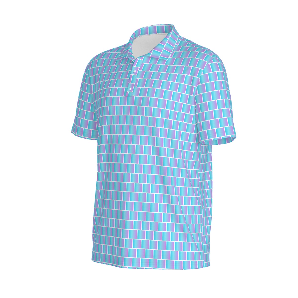 Pink Cotton Candy Golf Polo by Not Bad Pretty Good displayed on a hanger, showcasing its soft cotton fabric and classic polo design.
