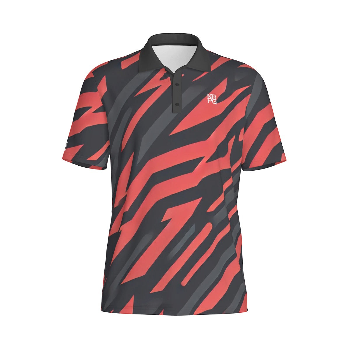 Red Tiger Polo shirt by Yoycol, featuring a classic polo design with a vibrant red tiger graphic on the front.