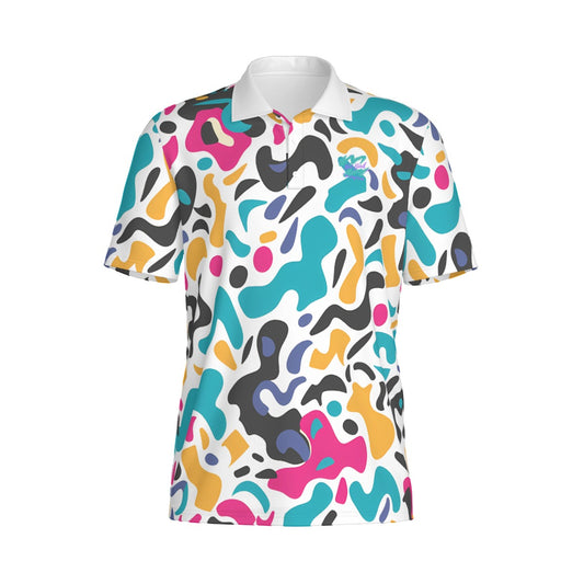 Yoycol Incognito Retro Polo shirt in classic style, featuring a collared design and retro-inspired pattern, displayed on a mannequin.