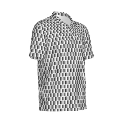 Not Bad Pretty Good Static golf polo shirt with a classic fit, featuring a collar and short sleeves, ideal for golf or casual wear.