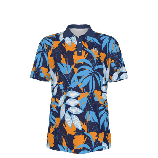 Blue Lagoon Yoycol golf polo shirt with short sleeves and collar, featuring a vibrant blue color and comfortable fit.