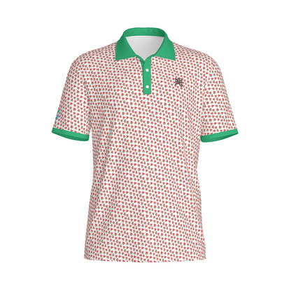 Yoycol Watermelon Wedge Polo shirt featuring a colorful watermelon print, short sleeves, and classic polo collar.
