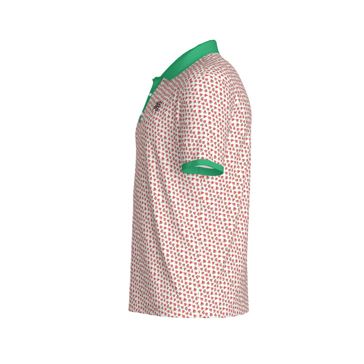 Watermelon wedge pattern polo shirt by Yoycol, featuring a colorful fruit-inspired design on a casual men's polo.