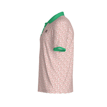 Watermelon wedge pattern polo shirt by Yoycol, featuring a colorful fruit-inspired design on a casual men's polo.