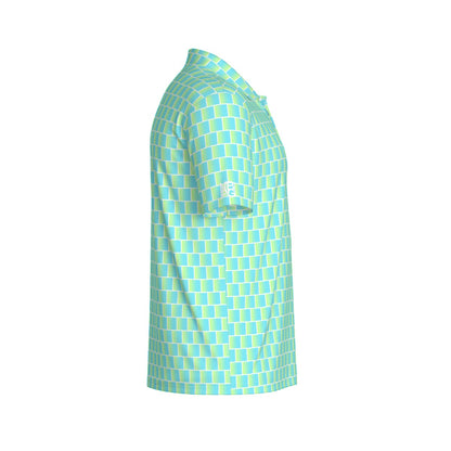 Not Bad Pretty Good Limewire golf polo shirt, men's casual short-sleeve polo with lime green color and classic fit.