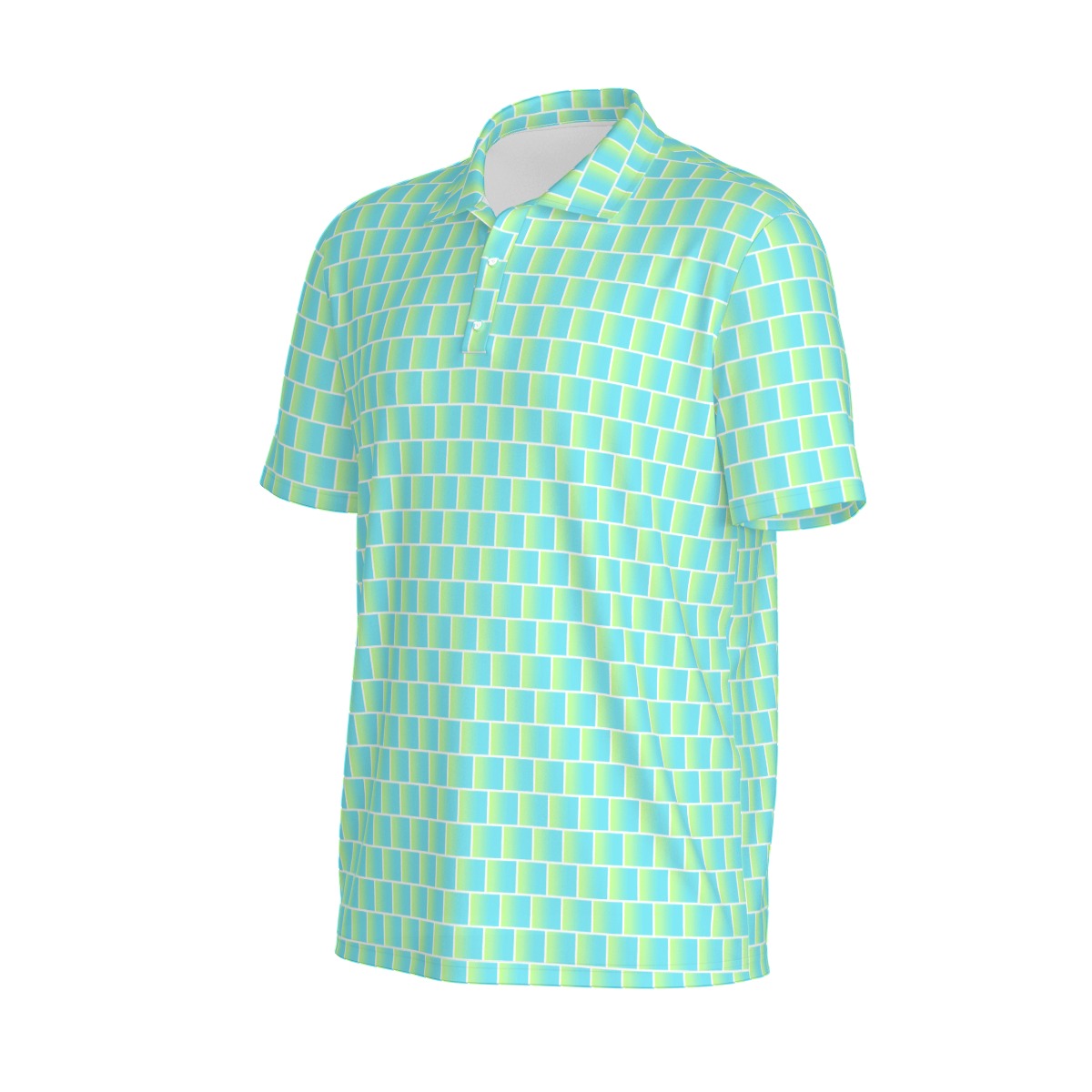 Light green Limewire Golf Polo by Not Bad Pretty Good, showing the classic collar and short sleeves on a white background.