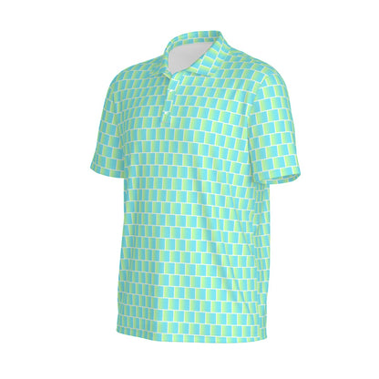 Light green Limewire Golf Polo by Not Bad Pretty Good, showing the classic collar and short sleeves on a white background.