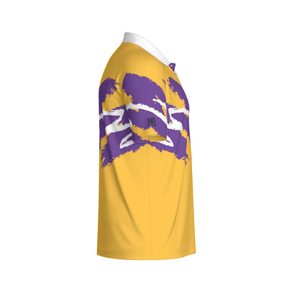 Men's Championship Gold Jazz Golf Polo by Not Bad Pretty Good featuring a classic design and comfortable fit.