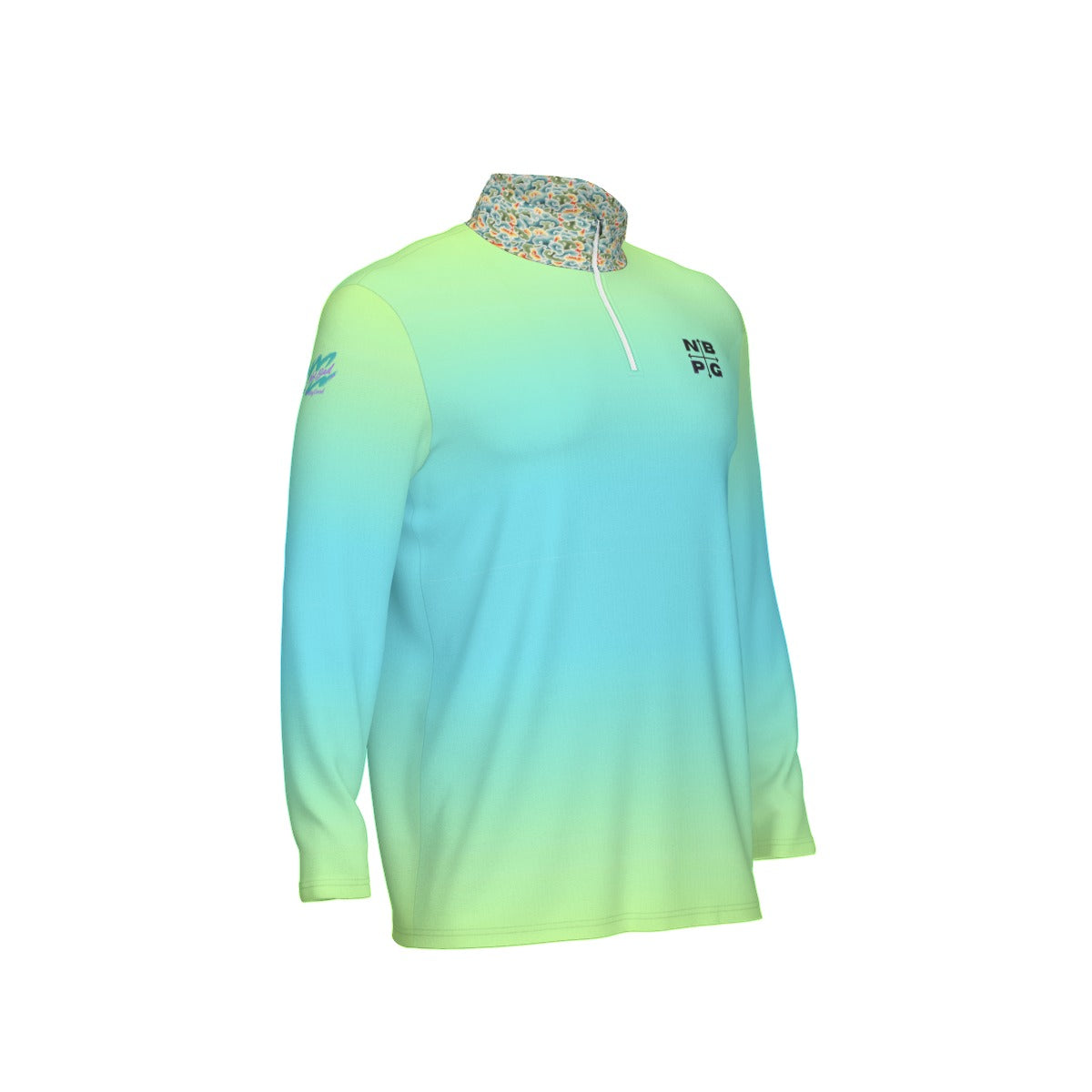 Lime Fusion Gradient Quarter Zip - Not Bad Pretty Good