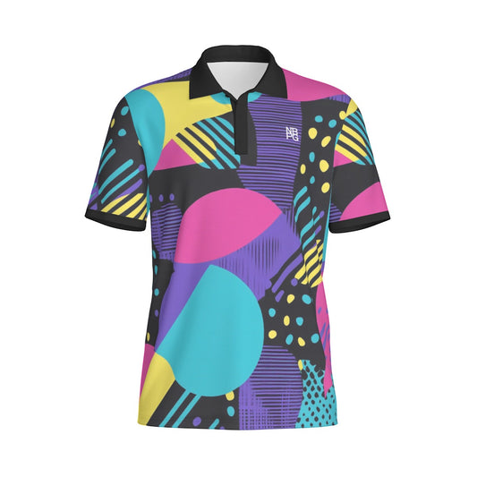 Yoycol Glow Cart Polo shirt in vibrant green with collar and button placket, casual men's polo clothing.