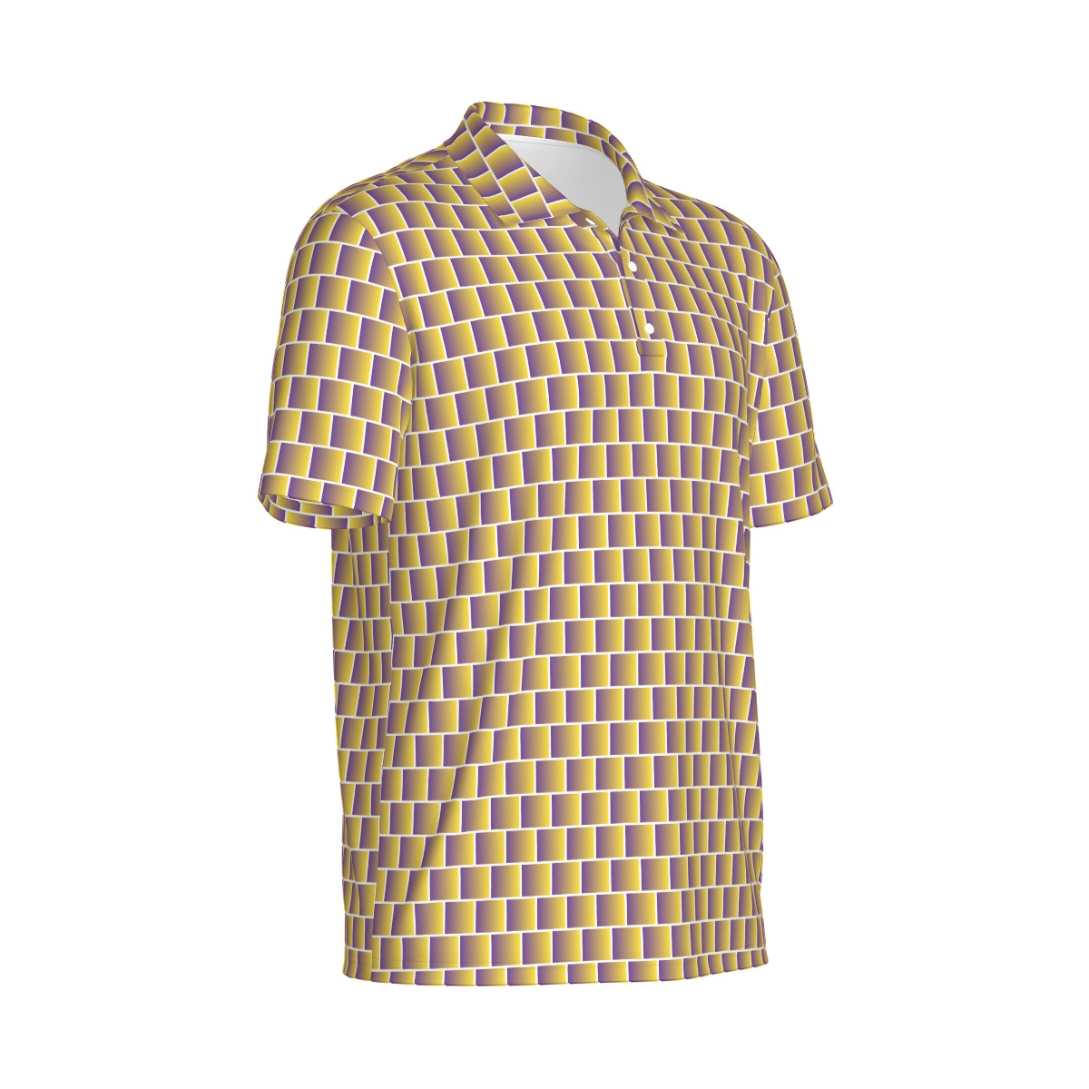 Gold Standard Golf Polo by Not Bad Pretty Good, featuring a classic fit and stylish design, displayed on a hanger.