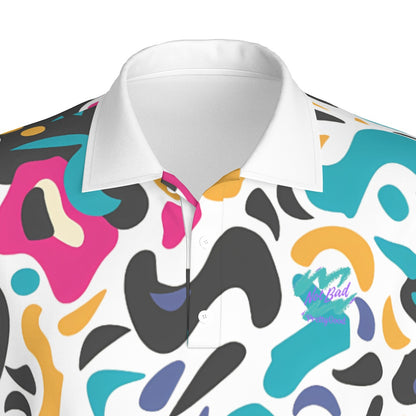 Yoycol Incognito Retro Polo shirt in classic design, featuring a collared neckline and button-up front, displayed on a hanger.