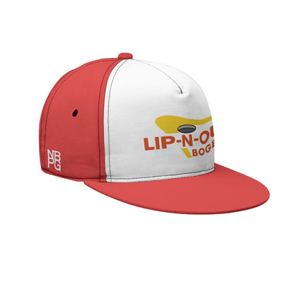 Yoycol Lip-N-Out golf hat featuring a stylish design, adjustable strap, and breathable fabric for comfortable outdoor wear.
