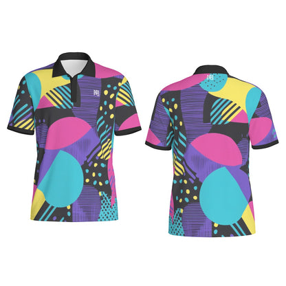 Yoycol Glow Cart Polo shirt in vibrant color, featuring a classic polo collar and short sleeves, laid flat for display.