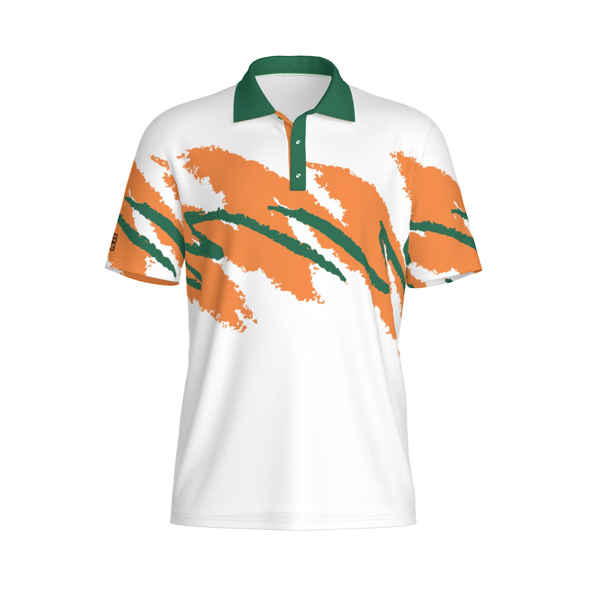 Not Bad Pretty Good Eye of the Storm Jazz Golf Polo in vibrant colors, featuring a collared design and short sleeves.