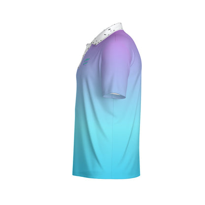 Yoycol Fade Gradient Polo shirt in vibrant colors, showcasing a stylish polo with a smooth gradient design and classic collar.