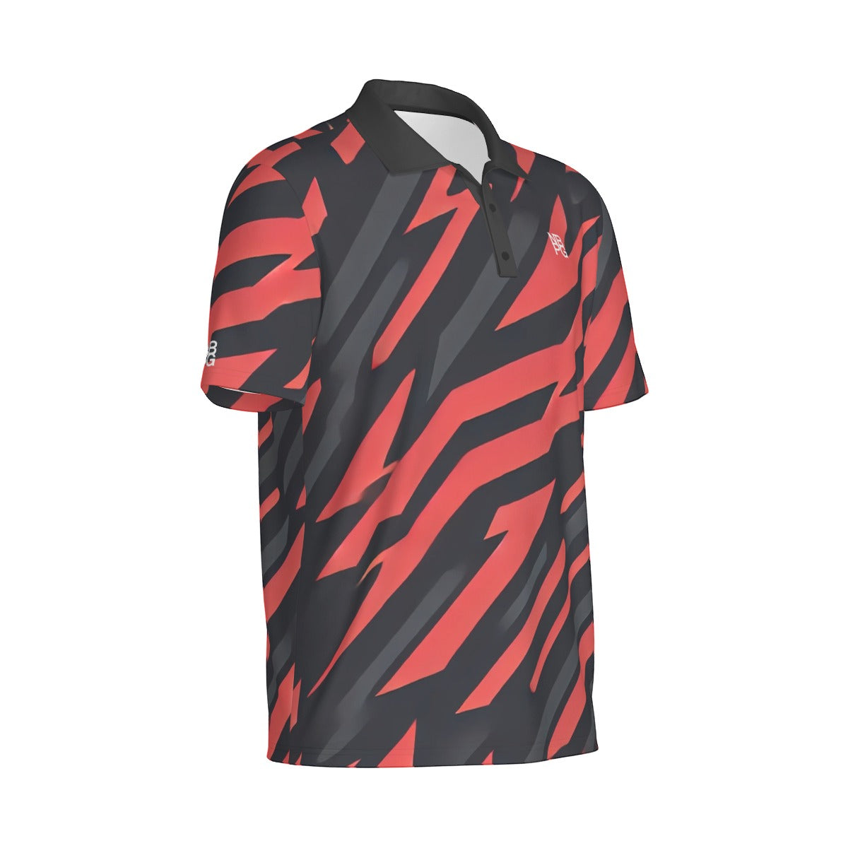 Red Tiger Polo from Yoycol, featuring a classic polo shirt with a bold red tiger graphic on the front.