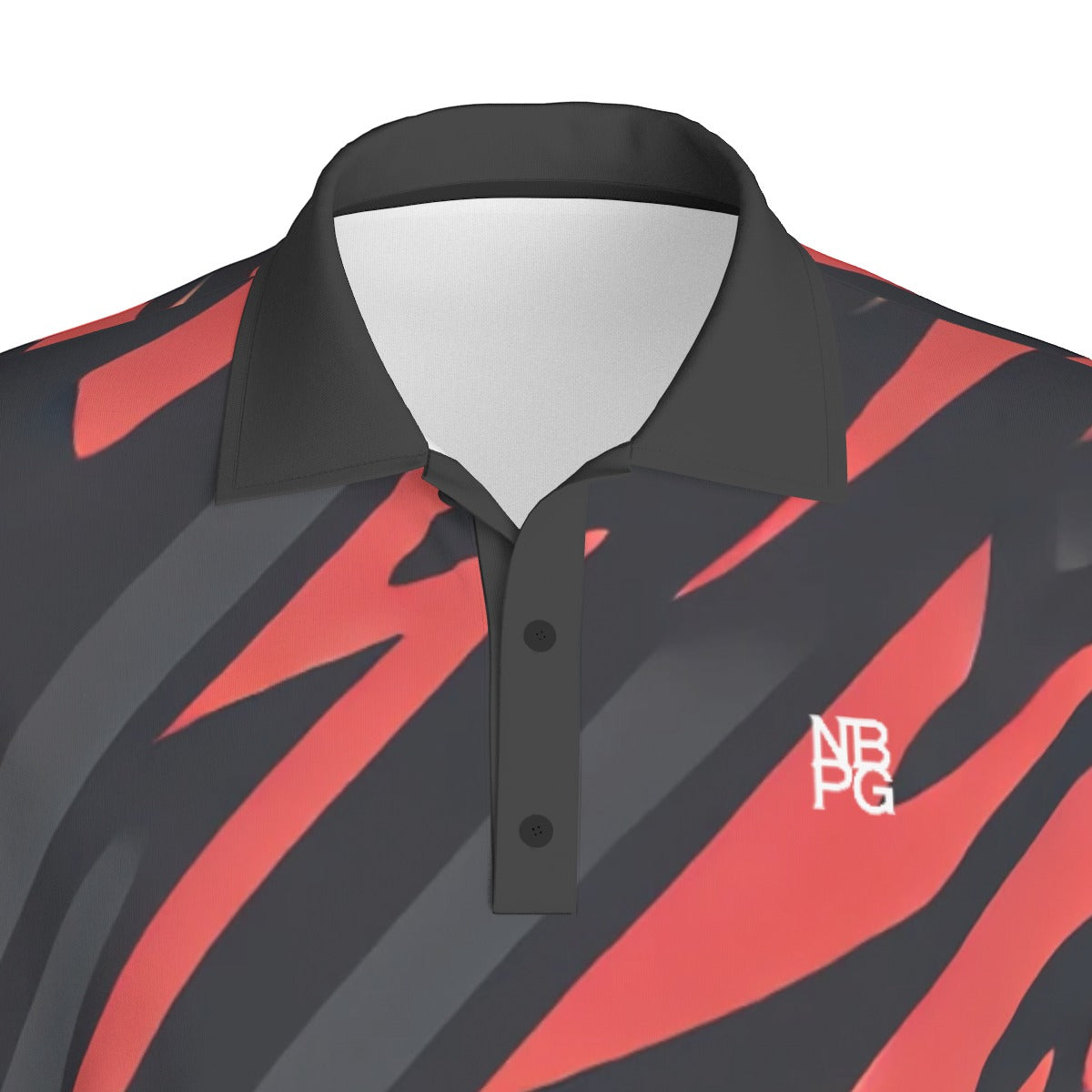 Red Tiger Polo from Yoycol, a classic men's polo shirt with a red tiger graphic, short sleeves, and a collared neckline.