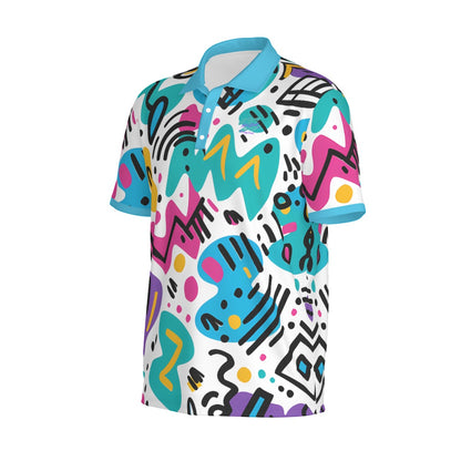 All Good Retro Polo by Yoycol, men's casual polo shirt in classic design with a ribbed collar and short sleeves.