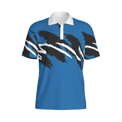 Blue Reign Jazz Golf Polo by Not Bad Pretty Good featuring a sleek design and comfortable fit, shown on a model.