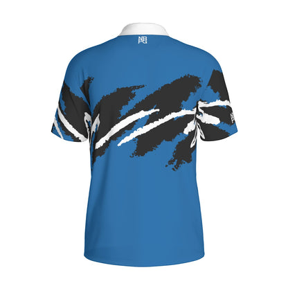 Blue Reign Jazz Golf Polo by Not Bad Pretty Good, men's casual polo shirt with a classic fit and blue color.