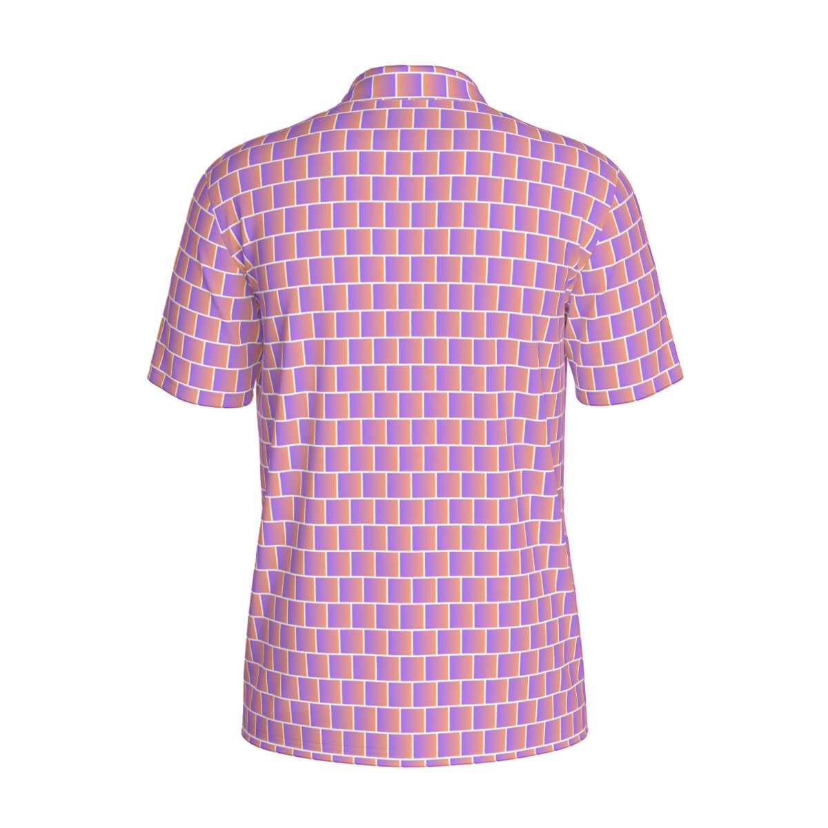 Not Bad Pretty Good Sunset Shuffle golf polo featuring vibrant sunset-inspired colors and a comfortable fit for active wear.
