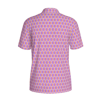 Not Bad Pretty Good Sunset Shuffle golf polo featuring vibrant sunset-inspired colors and a comfortable fit for active wear.