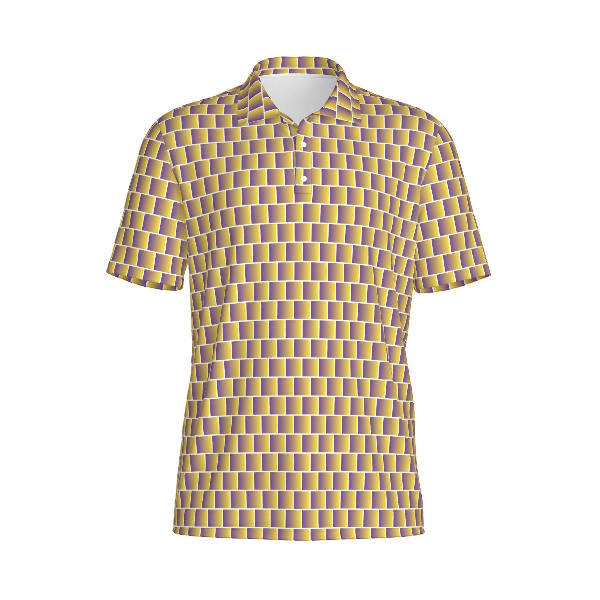 Gold Standard golf polo by Not Bad Pretty Good, featuring a classic fit with a collar and button placket, worn by a golfer.