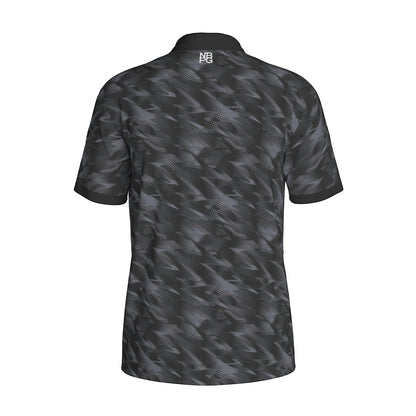 Yoycol Smoke Screen Polo shirt in dark fabric, featuring a classic collar and short sleeves, casual men's polo with stylish design.