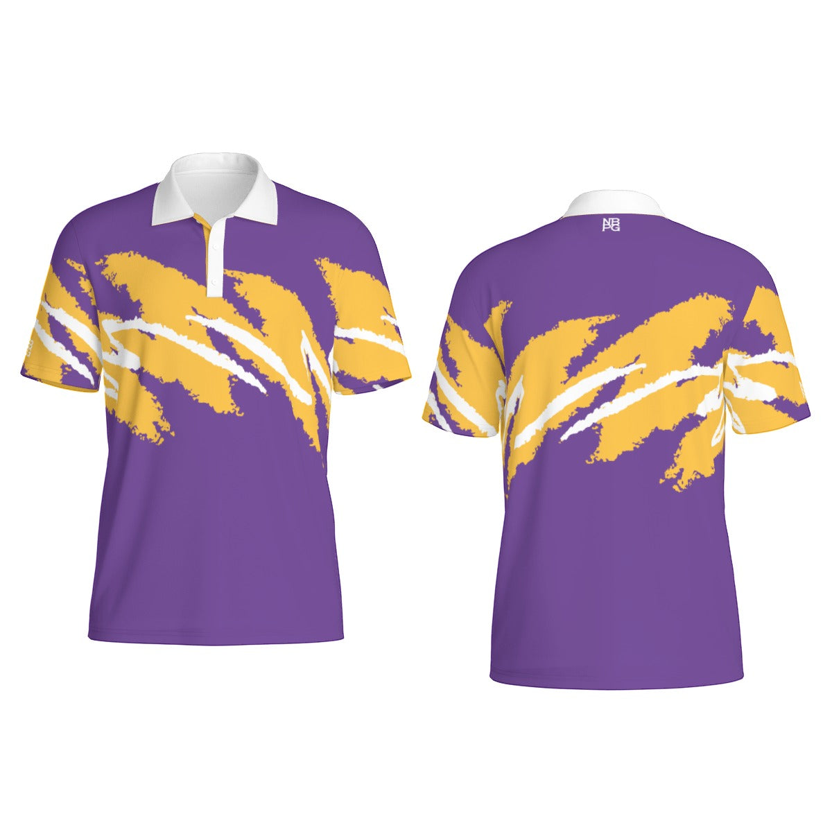 Nordic Royalty Jazz Golf Polo by Not Bad Pretty Good, featuring a stylish design and comfortable fit, shown on a model.
