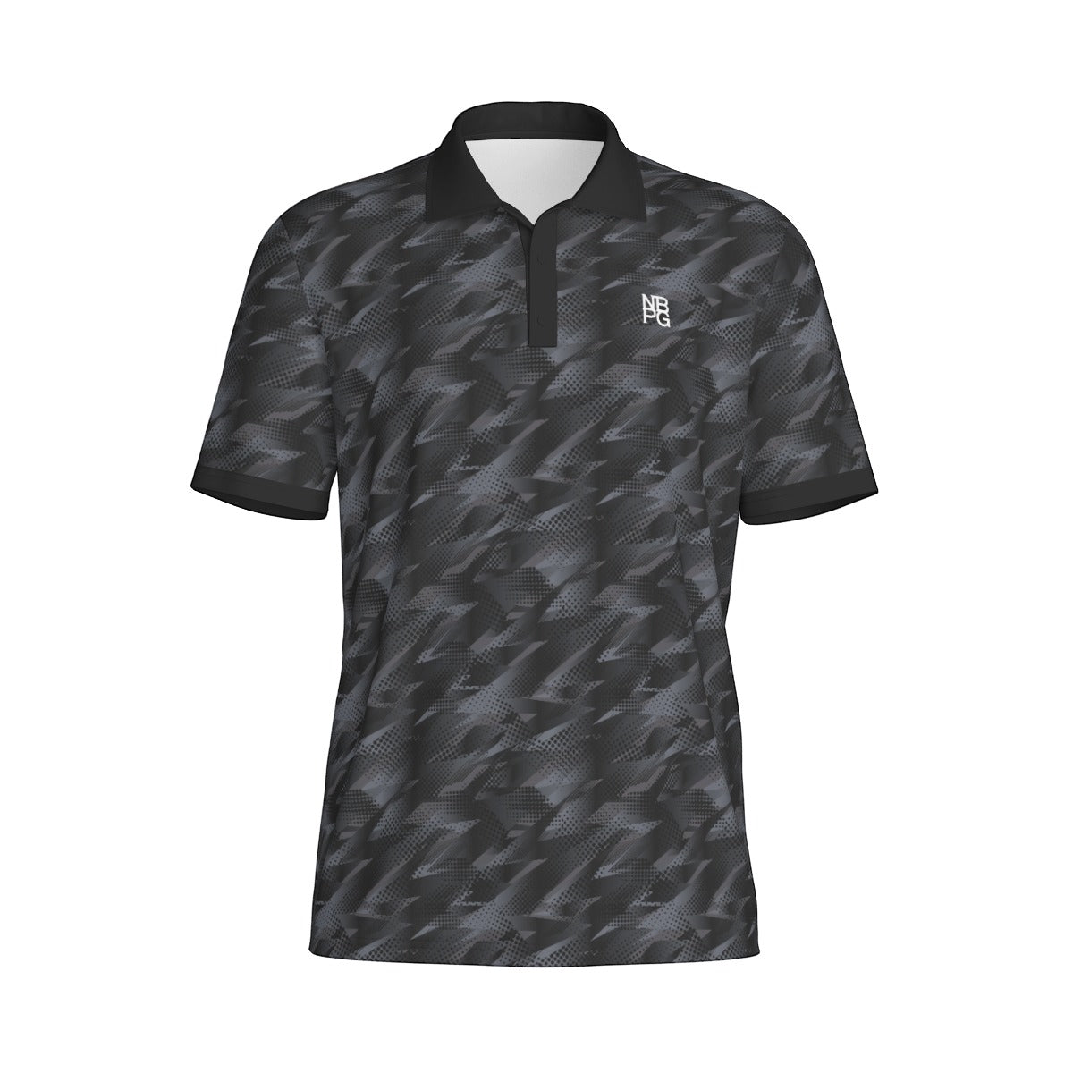 Yoycol Smoke Screen Polo shirt in black with subtle logo detail, classic collar, and short sleeves, casual men's polo top.