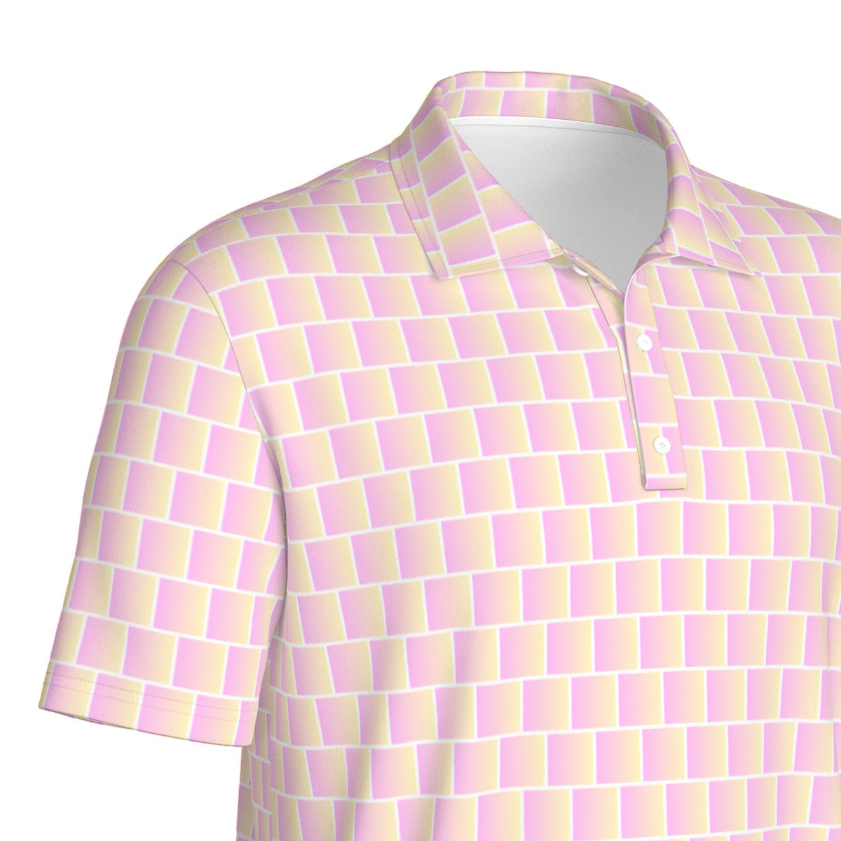 Sweet Tooth golf polo by Not Bad Pretty Good, men's casual polo shirt with colorful design and classic collar detail.