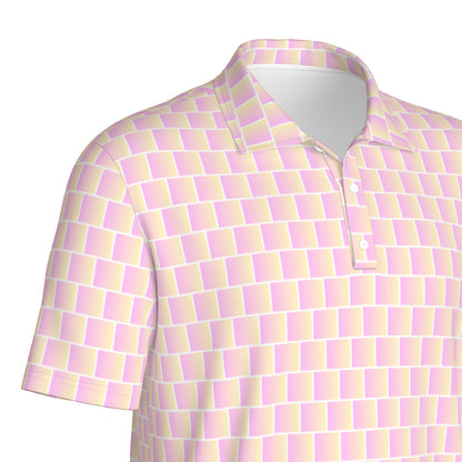 Sweet Tooth golf polo by Not Bad Pretty Good, men's casual polo shirt with colorful design and classic collar detail.