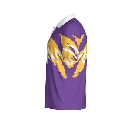 Nordic Royalty Jazz Golf Polo by Not Bad Pretty Good, featuring a stylish design and comfortable fit, shown on a model.