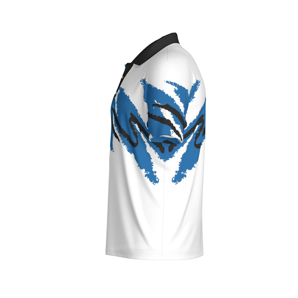 White Magic Jazz Golf Polo by Not Bad Pretty Good, featuring a classic collar, short sleeves, and breathable fabric.