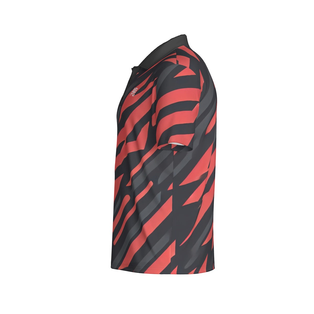 Red Tiger Polo shirt by Yoycol, featuring a vibrant tiger design on a classic polo style with collar and button placket.