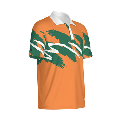 Category Five Jazz Golf Polo by Not Bad Pretty Good, featuring a stylish polo shirt with a collar and vibrant design.