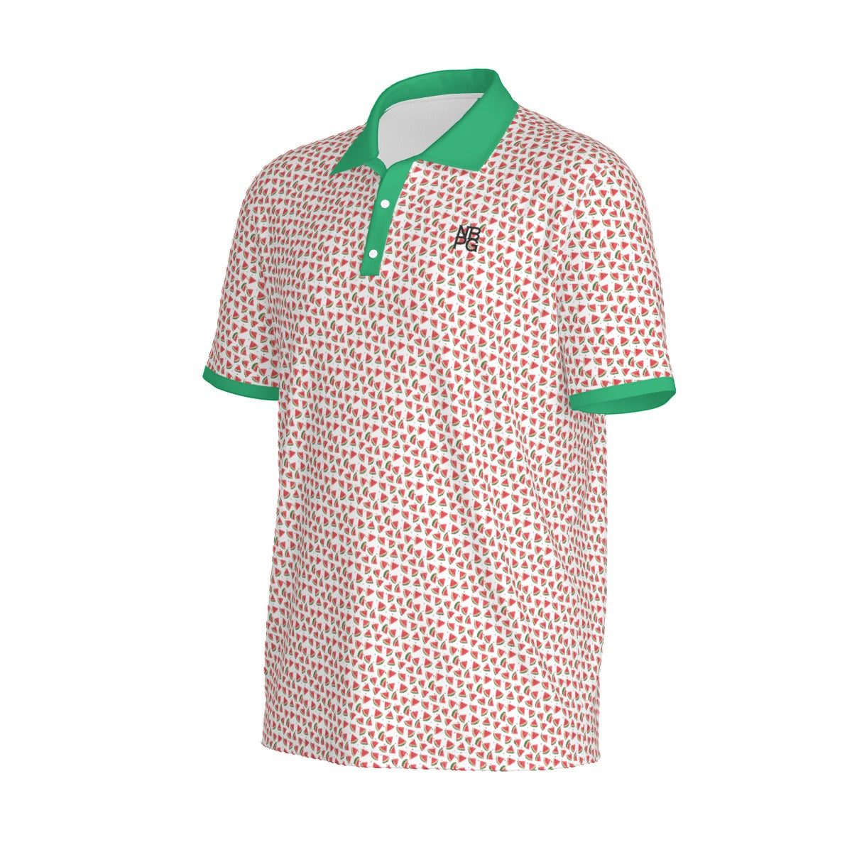 Yoycol Watermelon Wedge Polo shirt with colorful fruit-inspired print, short sleeves, and classic collar design.