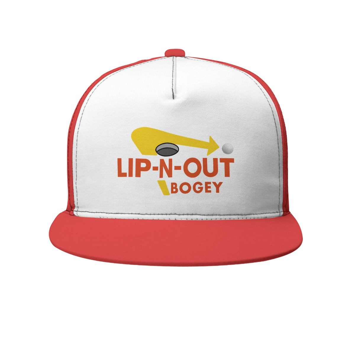 Yoycol Lip-N-Out golf hat featuring a curved brim and adjustable strap, designed for outdoor sports and casual wear.