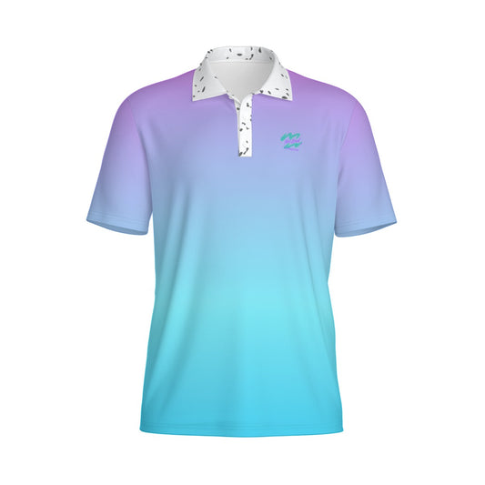 Yoycol fade gradient polo shirt featuring a stylish color transition and classic collar, casual and comfortable men's polo.