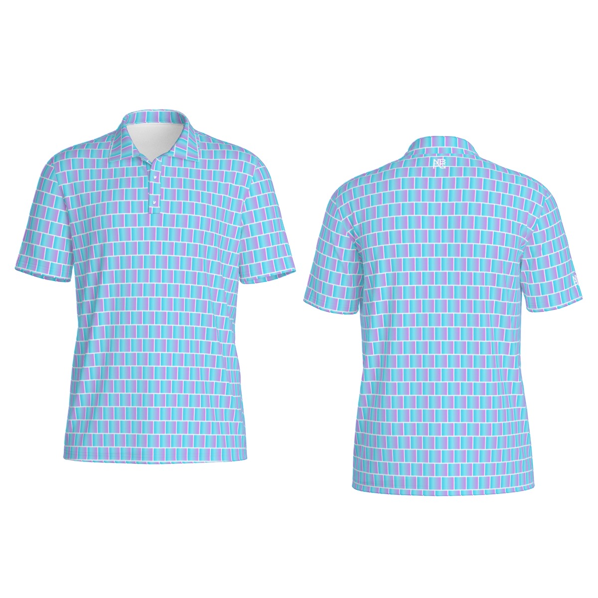 Cotton Candy Golf Polo by Not Bad Pretty Good, men's casual polo shirt in pink with a classic collar and short sleeves.