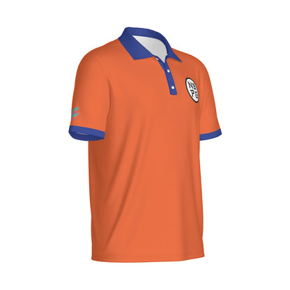 Yoycol Training Arc Golf Polo in navy with subtle arc design, short sleeves, and breathable fabric for sports and casual wear.